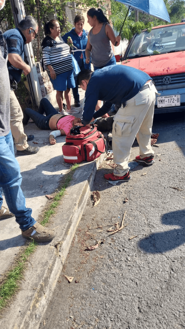 Pareja gravemente lesionada tras aparatoso accidente de moto en Ciudad Cardel