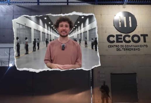Luisito Comunica visita la megacárcel de Bukele y desata polémica
