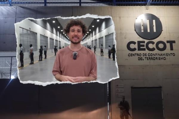 Luisito Comunica visita la megacárcel de Bukele y desata polémica