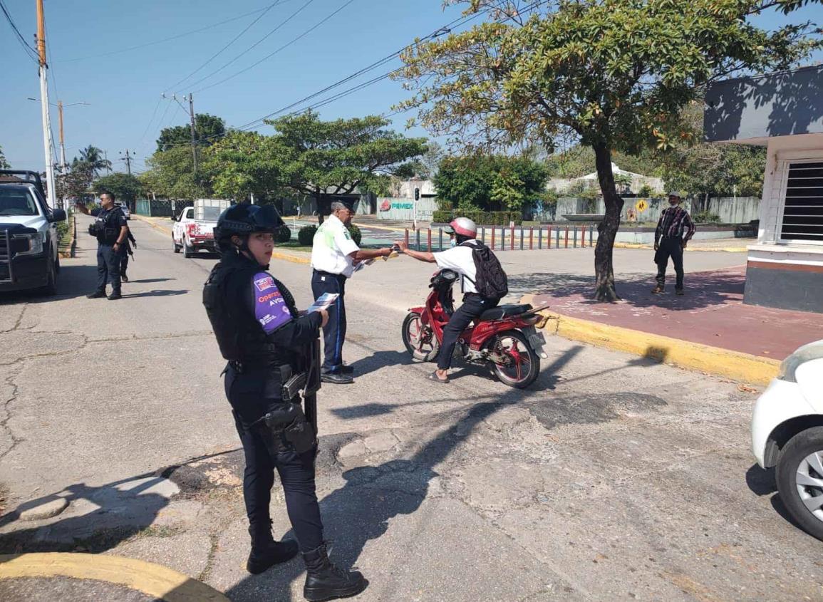 Agentes de tránsito y policía estatal realizarán campaña de concientización en Nanchital