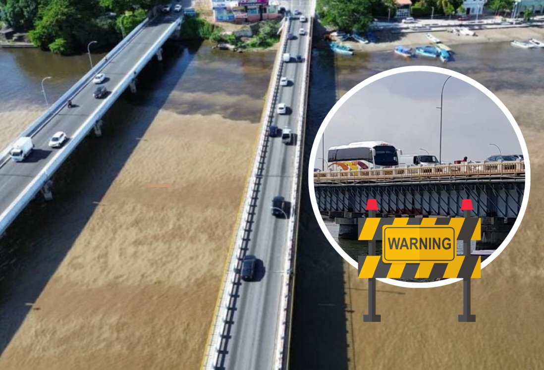 Cierran carril de puente de Boca del Río; este es el operativo de circulación