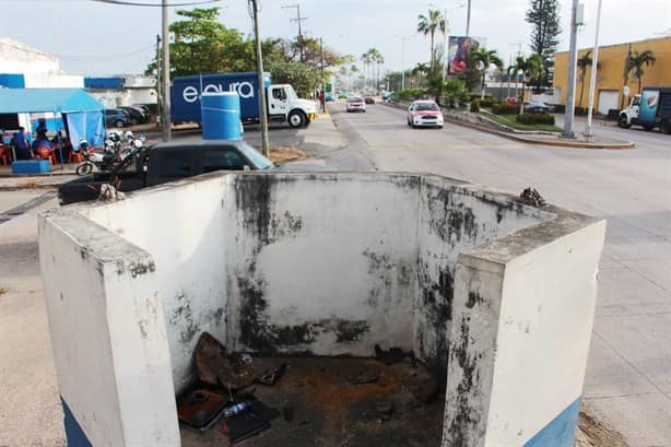 En el abandono casetas en accesos a Coatzacoalcos ¡no hay vigilancia!