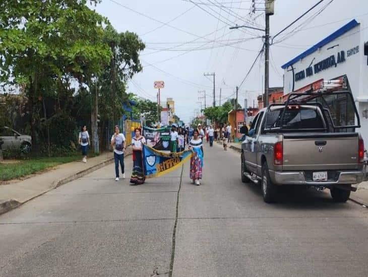 Alumnos de la escuela secundaria 18 de marzo realizaron caminata en contra de las drogas