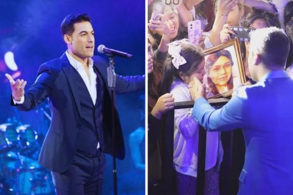 Carlos Rivera; conmueve por cantar a madre fallecida de una pequeña fan  