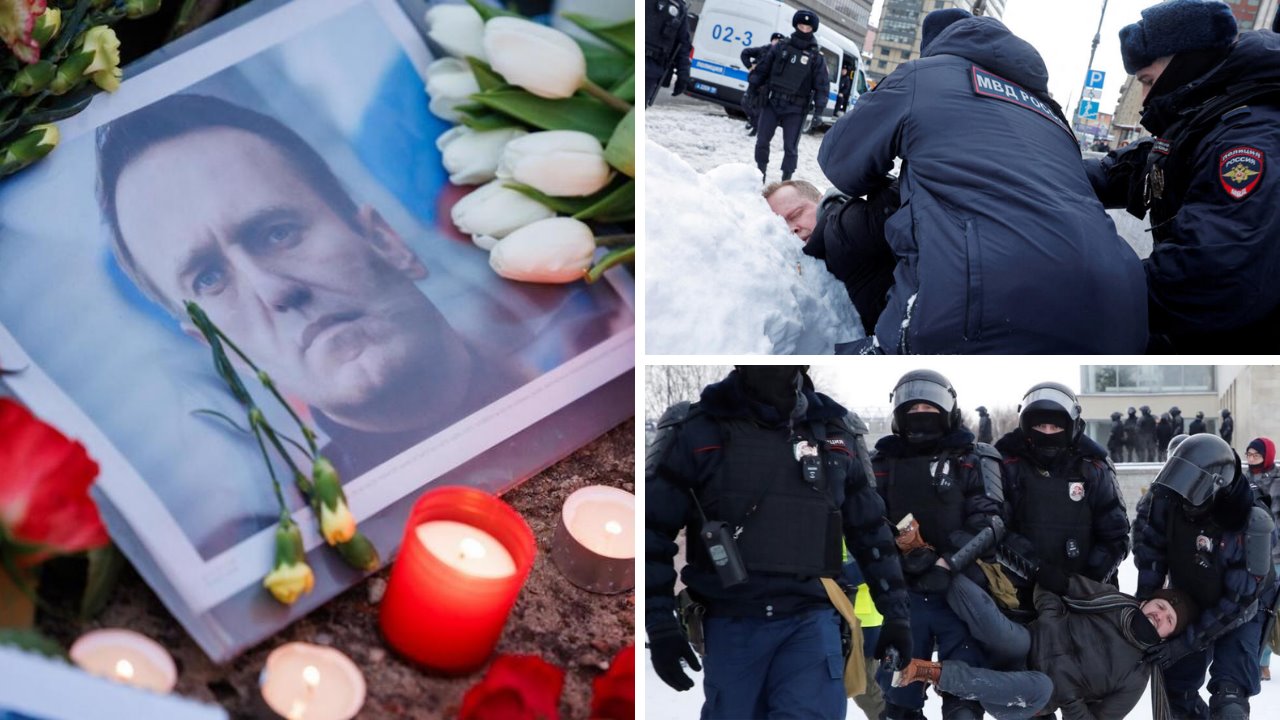 Arrestan en Rusia a 401 personas por homenajear a Alexei Navalni