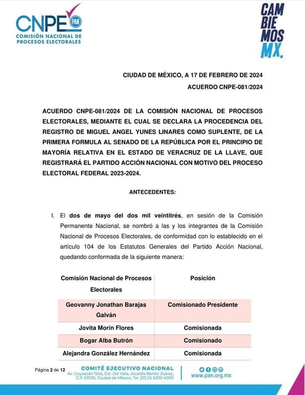 Miguel Ángel Yunes Linares va por la senaduría; será suplente de su hijo