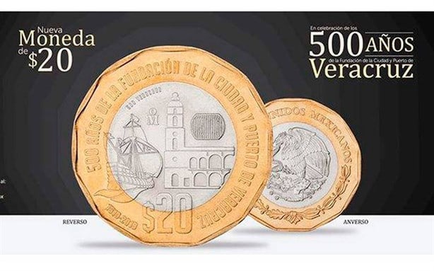 Esto te podrían pagar por la moneda conmemorativa de los 500 años de Veracruz