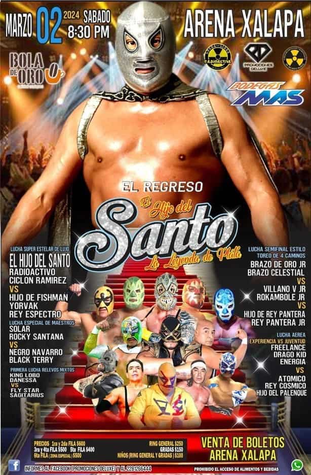 Se presentará El Hijo del Santo en la Arena Xalapa