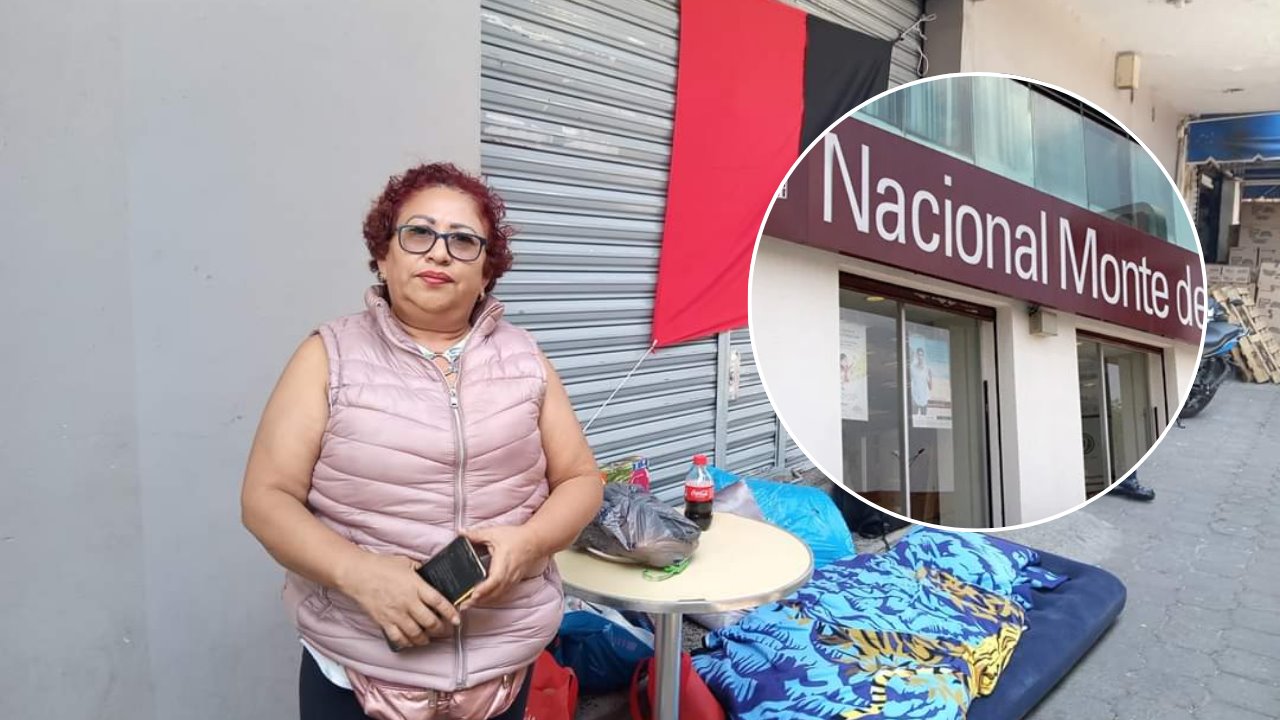 Continua huelga de trabajadores del Nacional Monte de Piedad; no logran conciliación