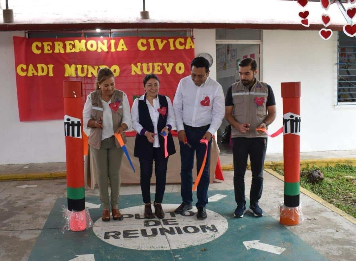 DIF Coatzacoalcos y Gobierno Municipal Inauguran domo en Centro Asistencial de Desarrollo Infantil (CADI) de Mundo Nuevo.