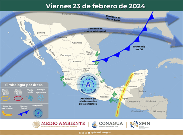 Pronostican rachas de viento moderadas para el fin de semana del 23 al 24 de febrero