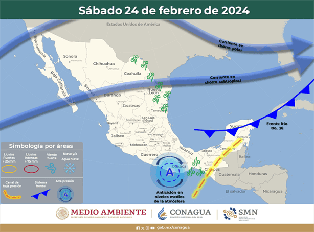 Pronostican rachas de viento moderadas para el fin de semana del 23 al 24 de febrero