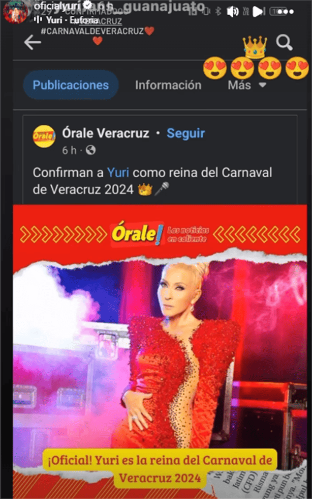 Así celebra Yuri que será la reina del Carnaval de Veracruz