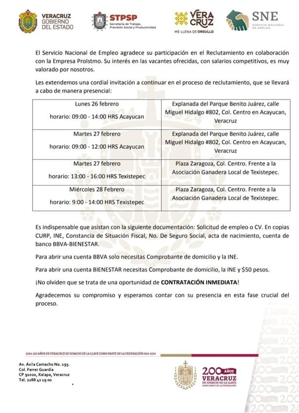 Ahora en Texistepec: en estas fechas ofrecerán vacantes para Polos del Corredor Interoceánico