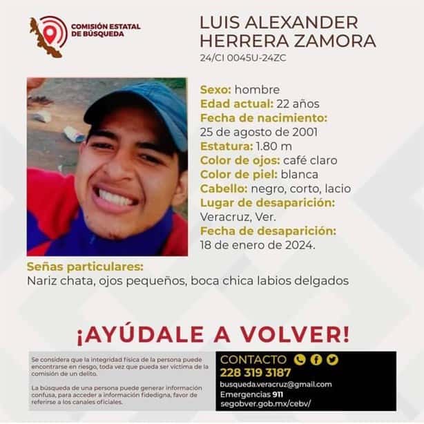 Madre busca desde Coahuila a su hijo desaparecido en la Reserva III de Veracruz