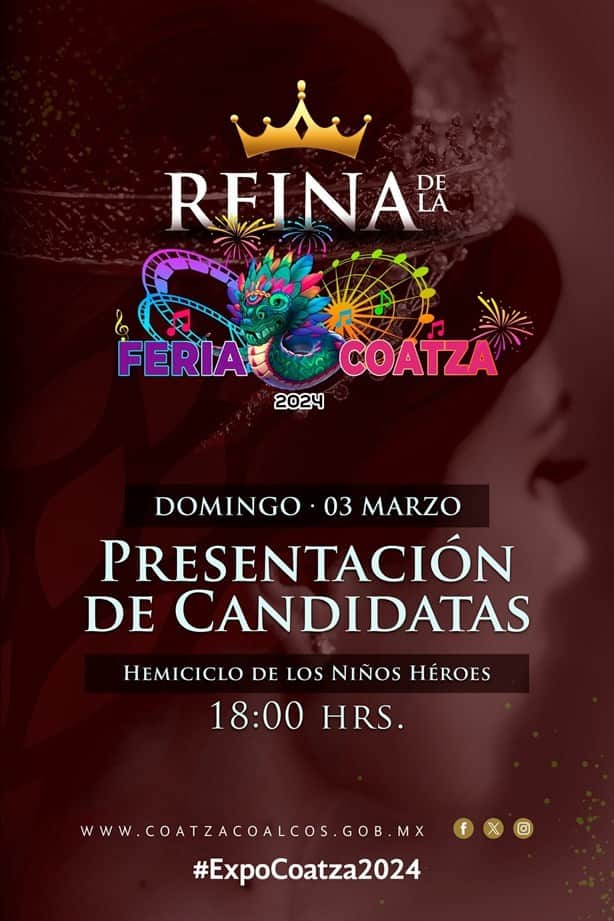 Reina de la Feria Coatza 2024: ¿dónde será la presentación de candidatas?