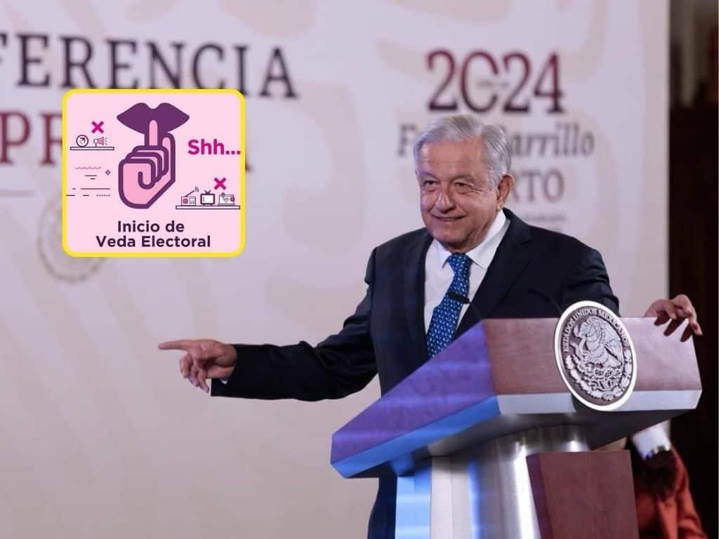 ¿Qué no puede hacer AMLO durante la veda electoral?