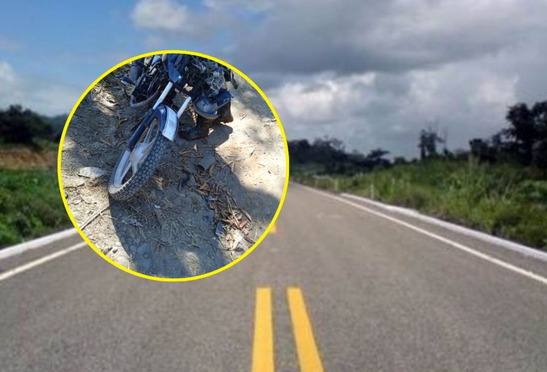 Joven herido tras accidente de motocicleta en carretera 145 de Tierra Blanca-Loma Alta