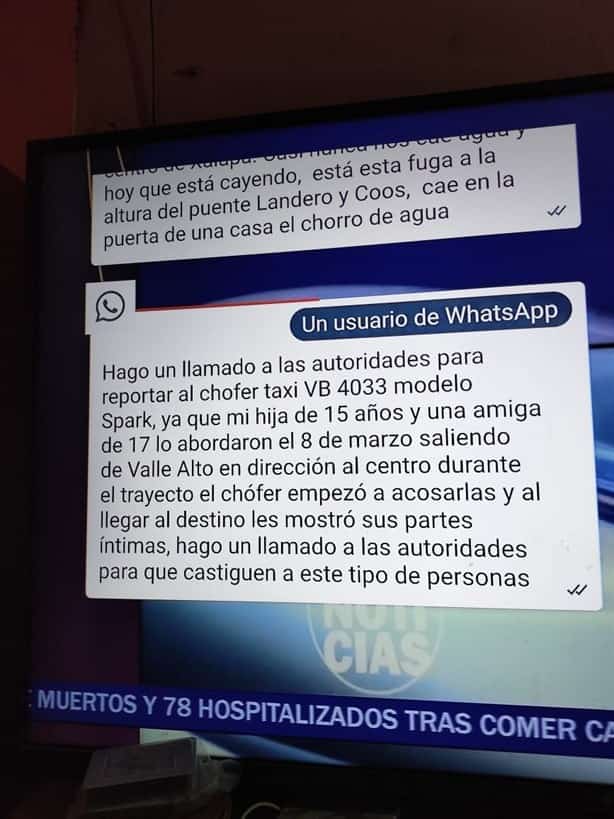 Alertan por taxista que acosó a dos jovencitas en la ciudad de Veracruz