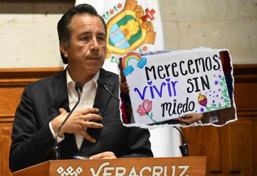 ´Se hace lo que se puede´; gobernador sobre posible tercera alerta de género para Veracruz