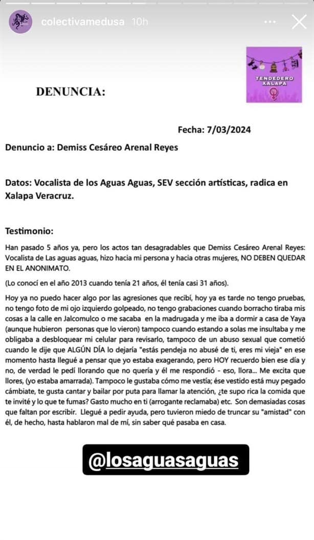 ¿Quién es y de que acusan a Demiss Arenal, ahora ex vocalista de Los Aguas Aguas?