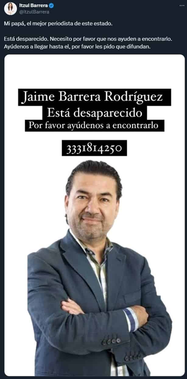 Jaime Barrera: Esto es lo que se sabe sobre la desaparición del periodista en Jalisco