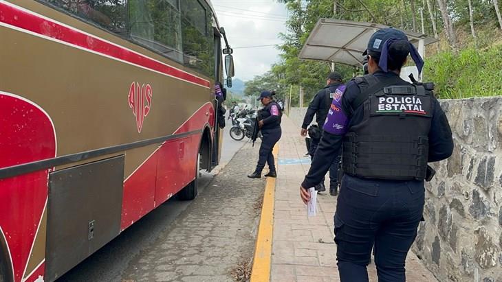 Refuerzan operativo “Ruta segura” en unidades de transporte público en Poza Rica