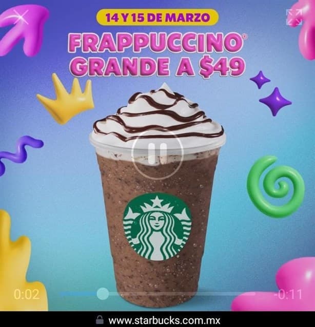 Starbucks remata a 49 pesos esta bebida hoy jueves