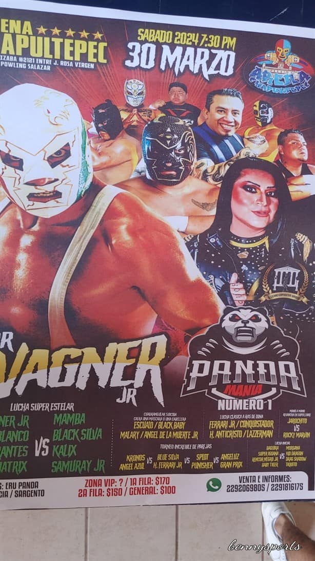 Presentan función Pandamanía Uno de lucha libre