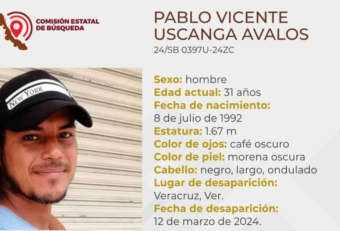 Desaparece en Veracruz el joven Pablo Vicente Uscanga Ávalos