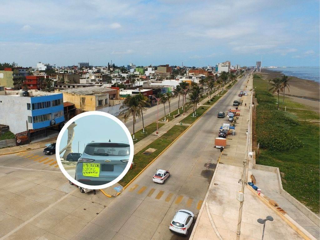 Con este ingenioso mensaje, una persona alertó en Coatzacoalcos que está aprendiendo a manejar