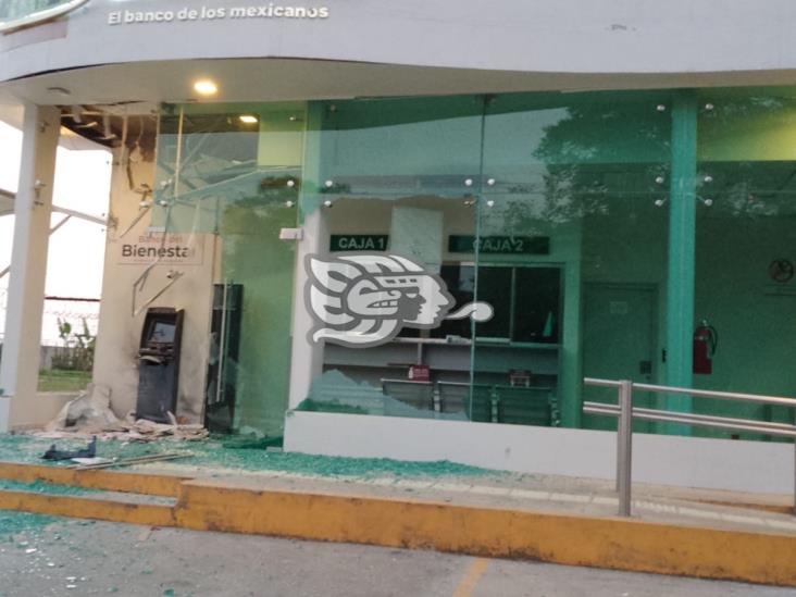 Hampa intenta robar cajero del banco Bienestar de Cosautlán con explosivo