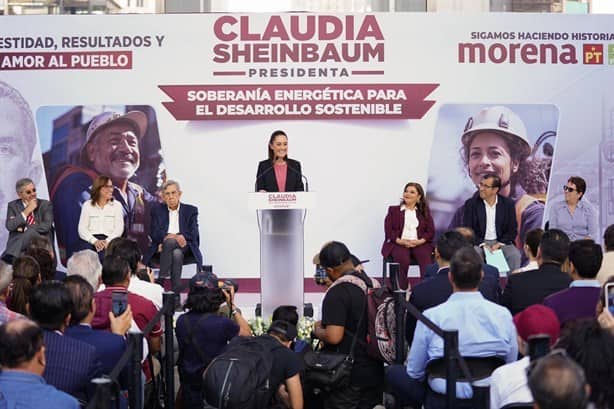 Rocío Nahle acompaña a Claudia Sheinbaum a presentación del Eje Energético