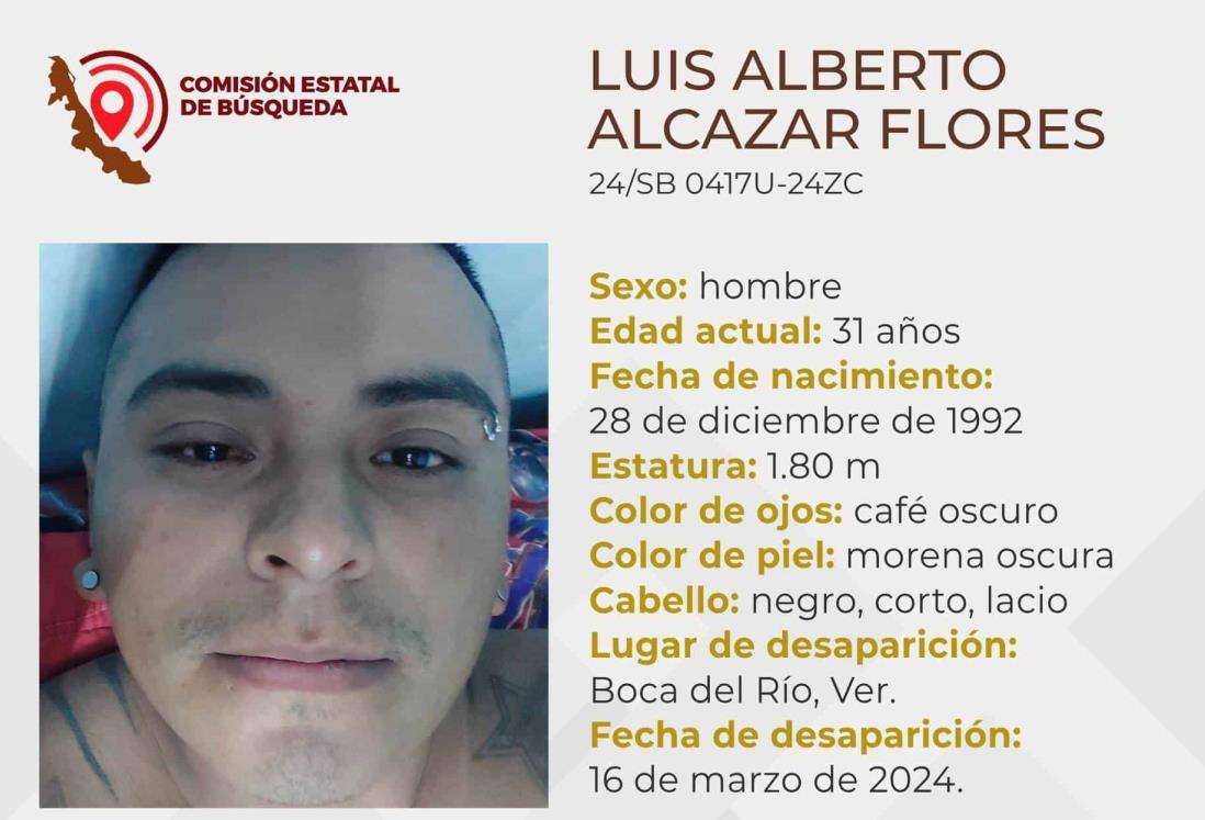 Desaparece el joven Luis Alberto Alcazar en Boca del Río