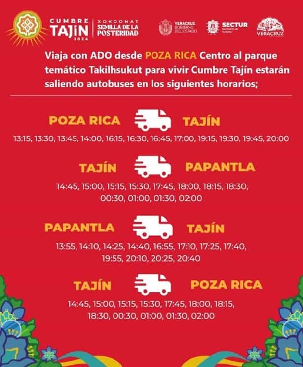 Cumbre Tajín 2024: estas son las rutas especiales de ADO para llegar