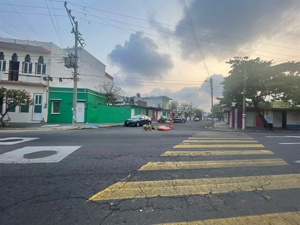 Alertan por hundimiento en la colonia Zaragoza, en Veracruz