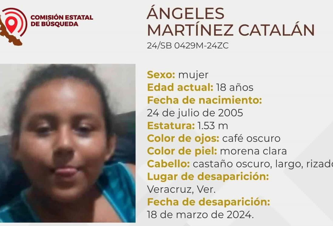 Desaparece Ángeles Martínez en Veracruz, solo tiene 18 años