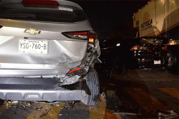 Fuerte accidente en calles de la colonia Pascual Ortiz Rubio en Veracruz