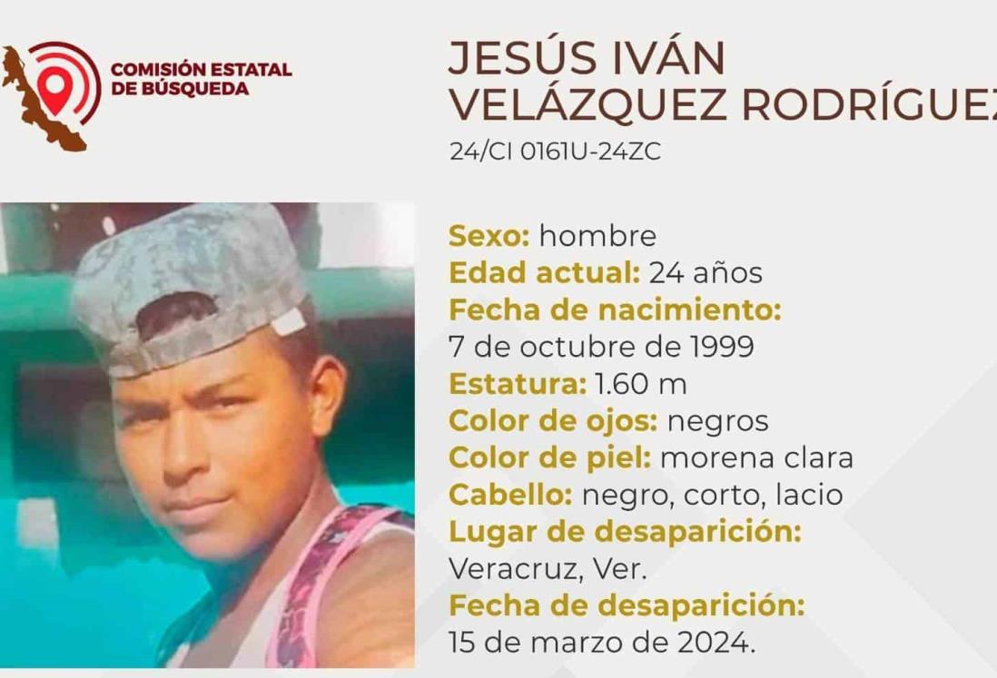 Jesús Iván Velázquez tiene una semana desaparecido en Veracruz