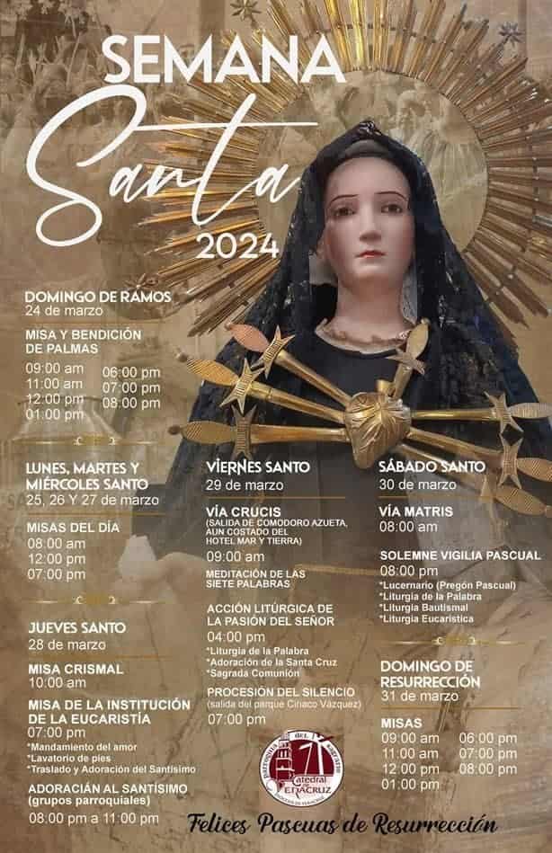 Semana Santa 2024: estas son las actividades en la Catedral de Veracruz