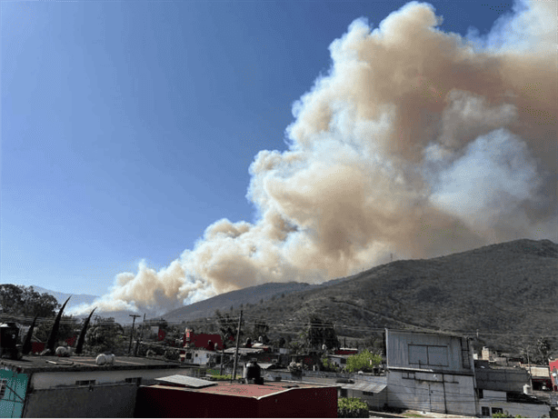 Cinco incendios forestales cierran carreteras y amenazan comunidades de la zona centro de Veracruz