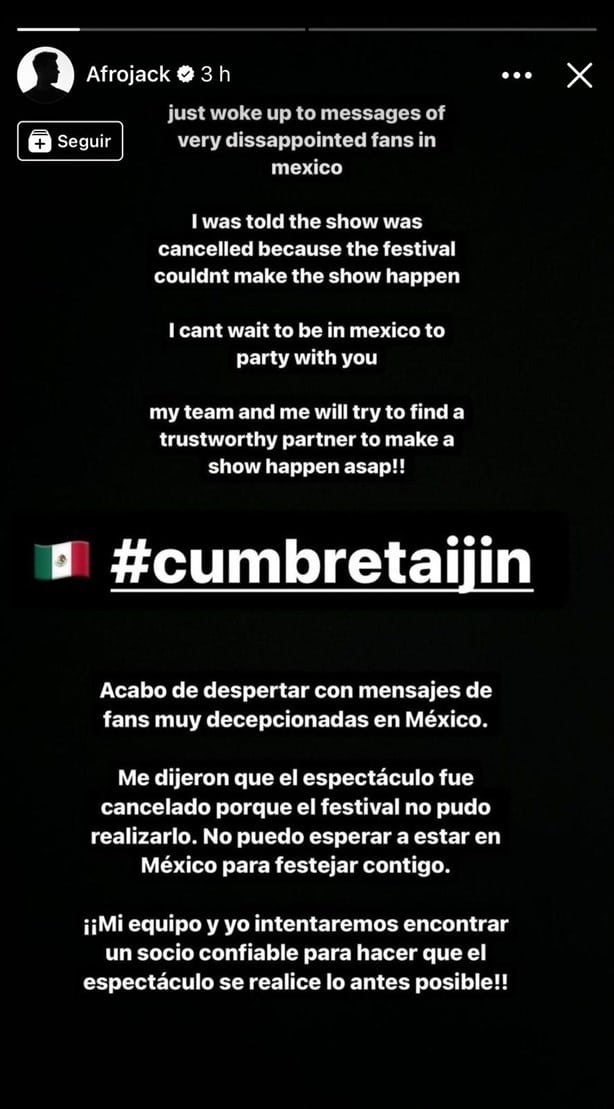 Afrojack responsabiliza a organizadores de cancelación en Cumbre Tajín