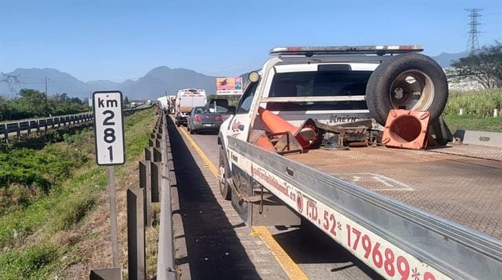 Se registra accidente de tráiler en la autopista Córdoba-Orizaba