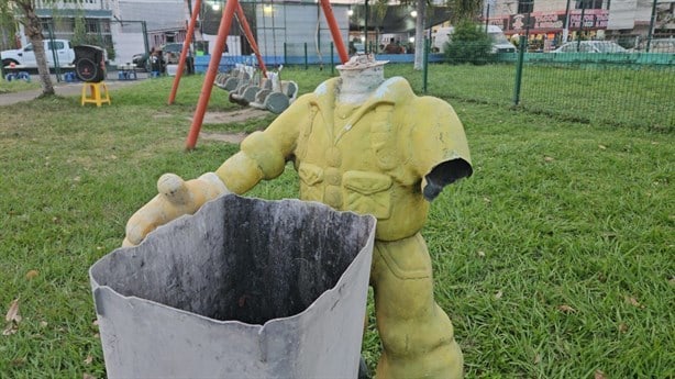 ¡Se cae a pedazos! Parque infantil de Poza Rica, un riesgo para niños