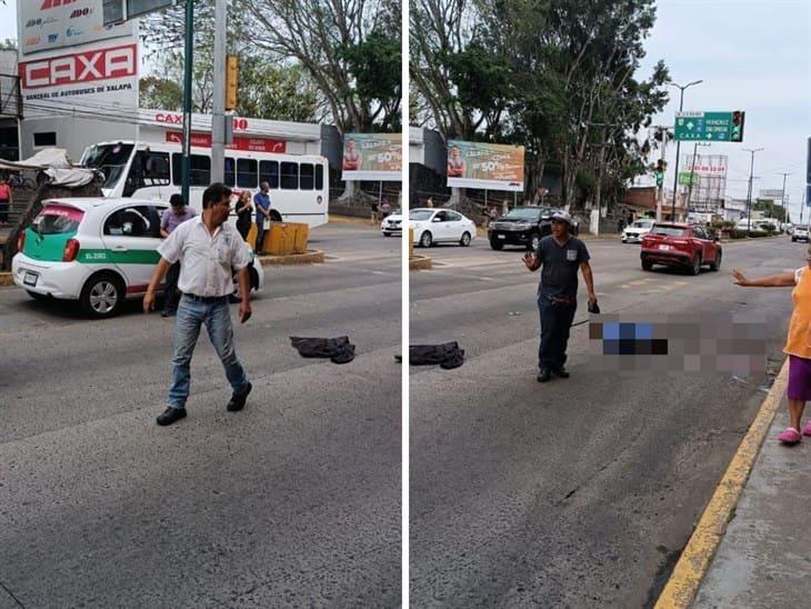 Adulto mayor es atropellado en la avenida 20 de Noviembre, en Xalapa 