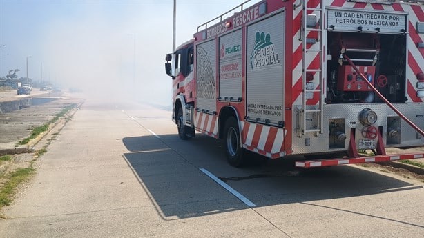 Incendio de pastizales y de basurero clandestino sofocan al poniente de Coatzacoalcos | VIDEO