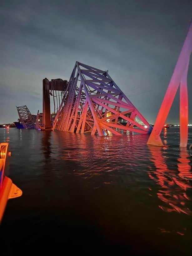 Baltimore: Colapsa puente  Francis Scott Key tras impacto de barco Dali ¿Qué sucedió? (+ VIDEO)