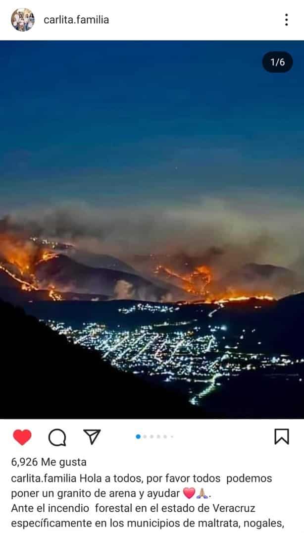 Influencers veracruzanas: ¿quiénes se suman al apoyo por incendios en Orizaba? 