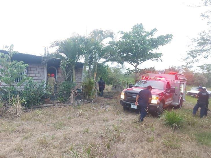 Se registra fuerte incendio en vivienda de Misantla 