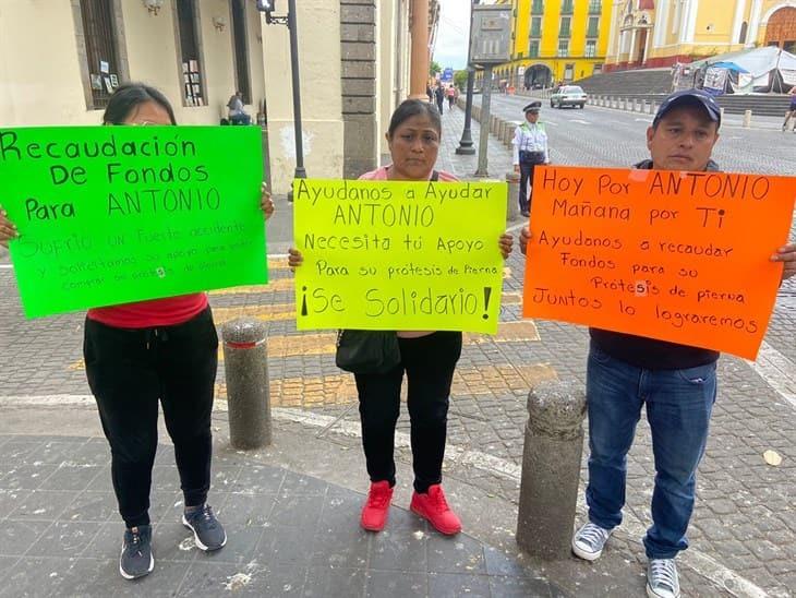 “Hoy por Antonio, mañana por ti”; buscan recaudar fondos para joven atropellado en Xalapa 